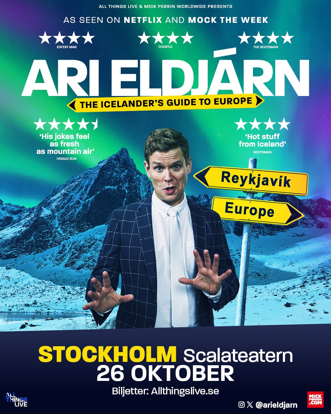 Affisch för Ari Eldjárn – The Icelanders Guide to Europe
